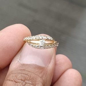 14kt solid gold women ring size 7